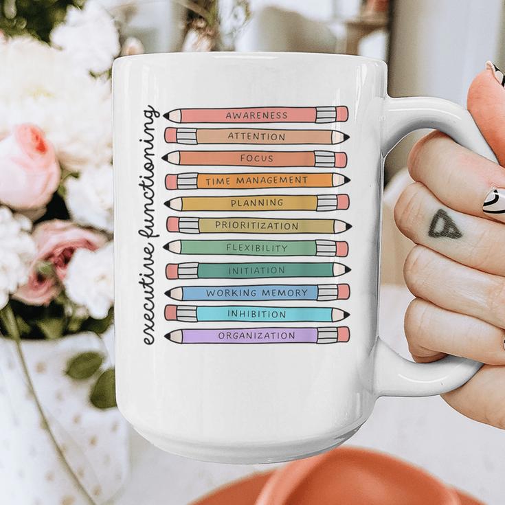 Executive Functioning Skills Back To School Sped Teacher SLP Graphic Print Coffee Mug, funny design