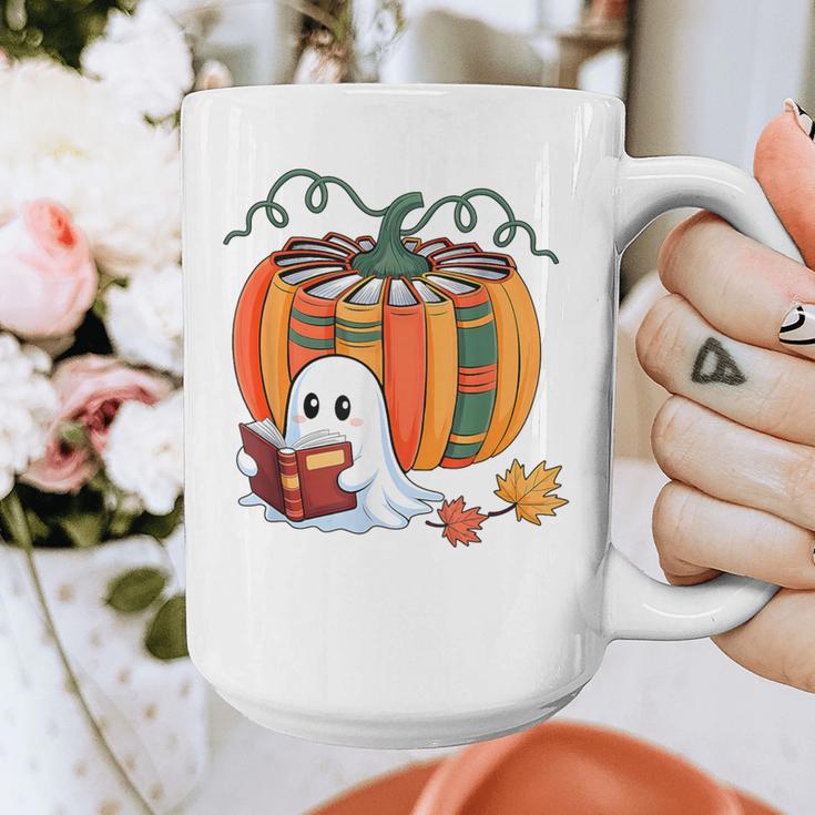 Fall Book Pumpkin Books Ghost Reading Halloween Teacher Graphic Print Coffee Mug, funny design Fall Book Pumpkin Books Ghost Reading Halloween Teacher Graphic Print Coffee Mug, funny design