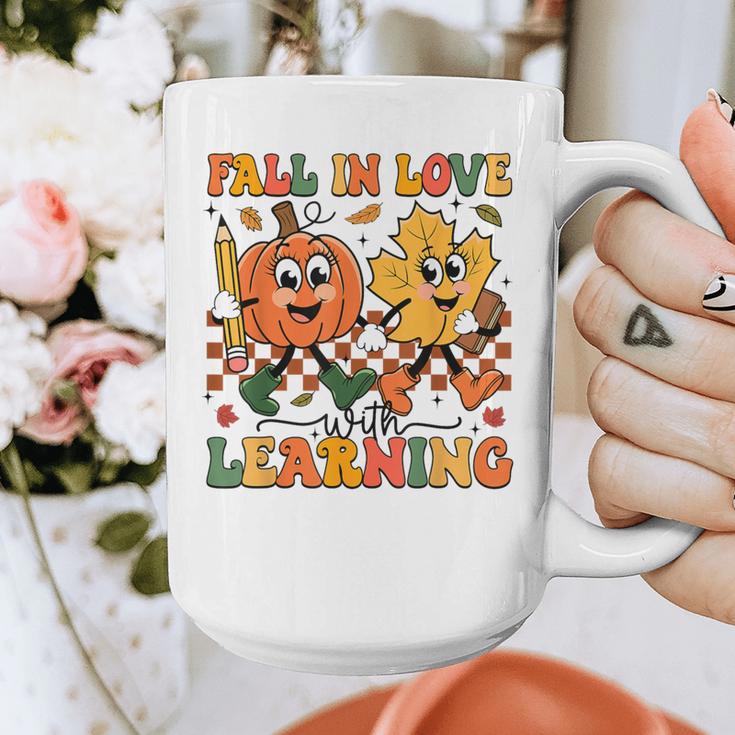 Fall In Love With Learning Thanksgiving Teacher Student Graphic Print Coffee Mug, funny design Fall In Love With Learning Thanksgiving Teacher Student Graphic Print Coffee Mug, funny design