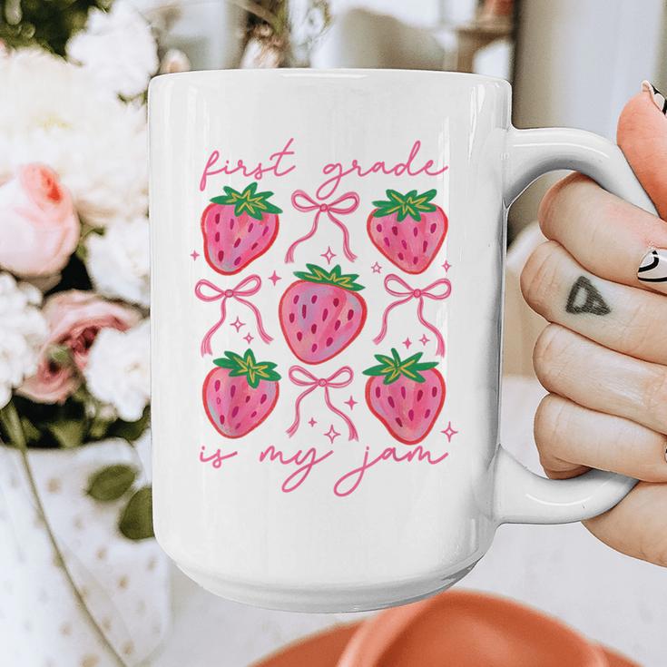First Grade Is My Jam Strawberry First Grade Teacher Women Graphic Print Coffee Mug, First Grade Teacher Gifts, funny design First Grade Is My Jam Strawberry First Grade Teacher Women Graphic Print Coffee Mug, First Grade Teacher Gifts, funny design