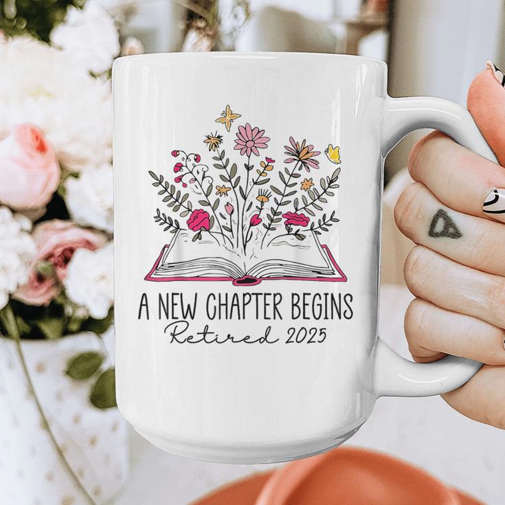 Floral Book a New Chapter Begins Retired Retirement Teacher Graphic Print Coffee Mug, funny design Floral Book a New Chapter Begins Retired Retirement Teacher Graphic Print Coffee Mug, funny design