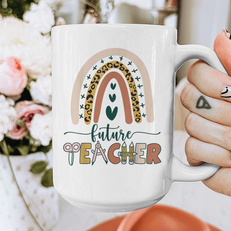 Future Teacher Boho Rainbow Leopard New Grad Student Graphic Print Coffee Mug, Future Teacher Gifts, funny design Future Teacher Boho Rainbow Leopard New Grad Student Graphic Print Coffee Mug, Future Teacher Gifts, funny design