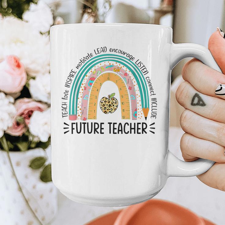 Future Teacher Cute Rainbow Leopard Teacher Outfit For Men Women Girls Kids Graphic Print Coffee Mug, Future Teacher Gifts, funny design Future Teacher Cute Rainbow Leopard Teacher Outfit For Men Women Girls Kids Graphic Print Coffee Mug, Future Teacher Gifts, funny design