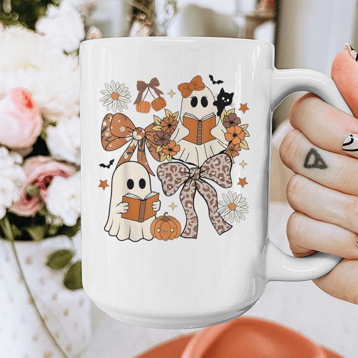 Ghost Reading Books Halloween Bow Spooky Teacher Student Graphic Print Coffee Mug, funny design Ghost Reading Books Halloween Bow Spooky Teacher Student Graphic Print Coffee Mug, funny design