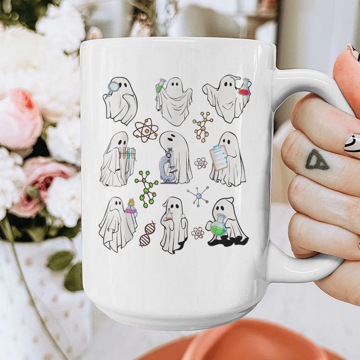 Ghost Science Teacher Chemistry Laboratory Halloween Costume Graphic Print Coffee Mug, Science Teacher Gifts, funny design