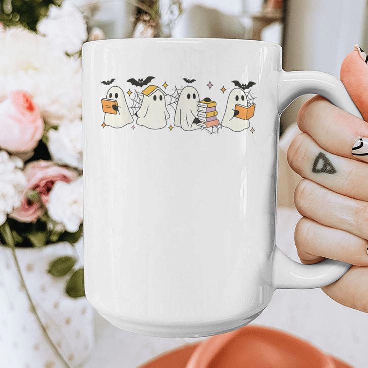 Ghosts Reading Books Library Halloween Teacher Men Women Kid Graphic Print Coffee Mug, funny design