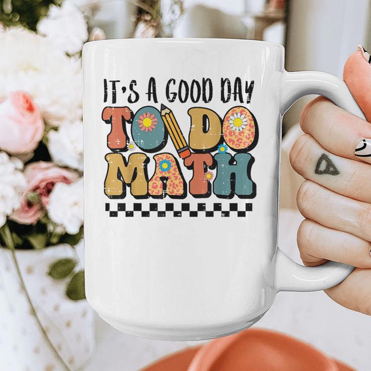 Good Day To Do Math Teacher Vintage Groovy Nerd Women Men Graphic Print Coffee Mug, Groovy Teacher Gifts, funny design