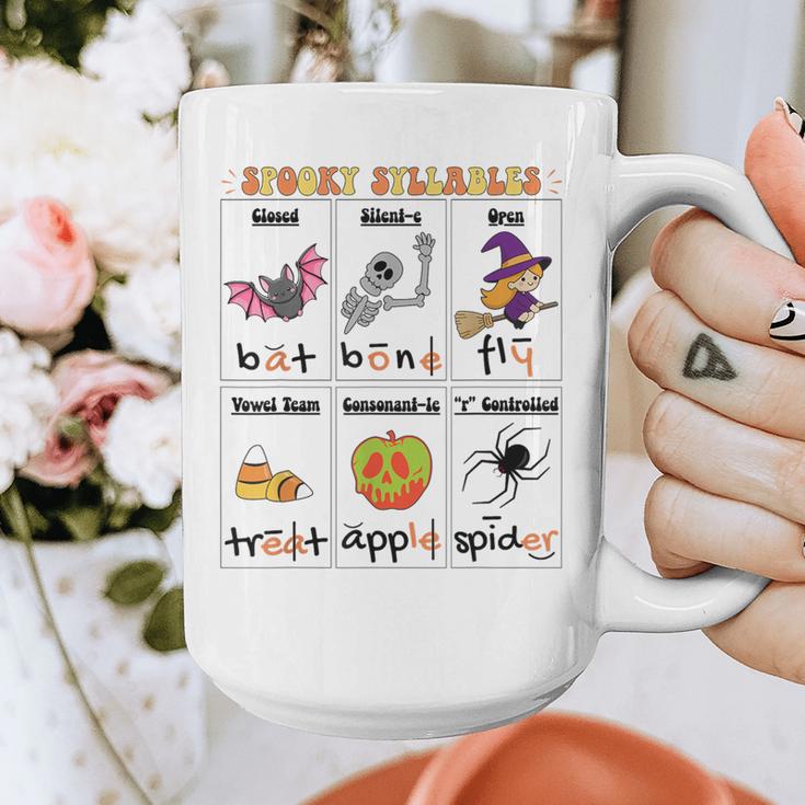 Halloween Reading Spooky Syllables Teacher Vintage Graphic Print Coffee Mug, funny design Halloween Reading Spooky Syllables Teacher Vintage Graphic Print Coffee Mug, funny design