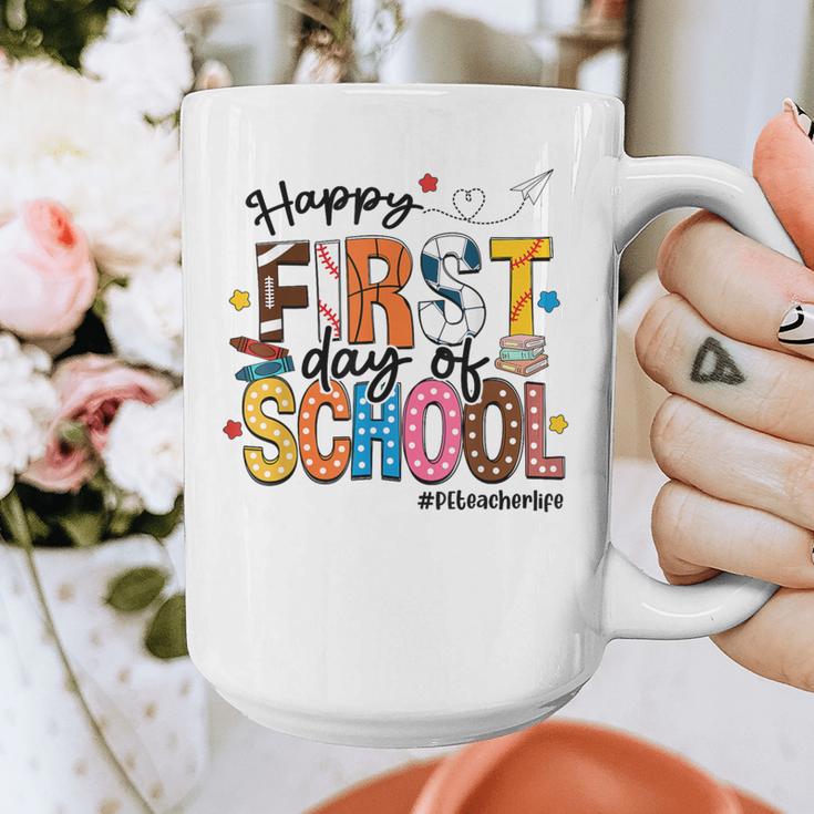 Happy First Day Of School PE Teacher Life Back To School Graphic Print Coffee Mug, Pe Teacher Gifts, funny design Happy First Day Of School PE Teacher Life Back To School Graphic Print Coffee Mug, Pe Teacher Gifts, funny design