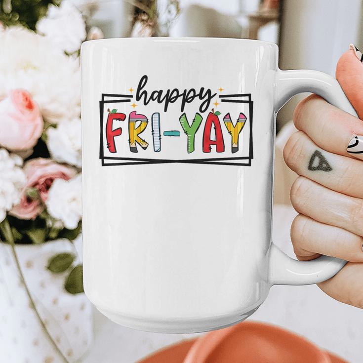 Happy Fri-Yay Friday Lovers Teacher Fri Yay Weekend Graphic Print Coffee Mug, funny design