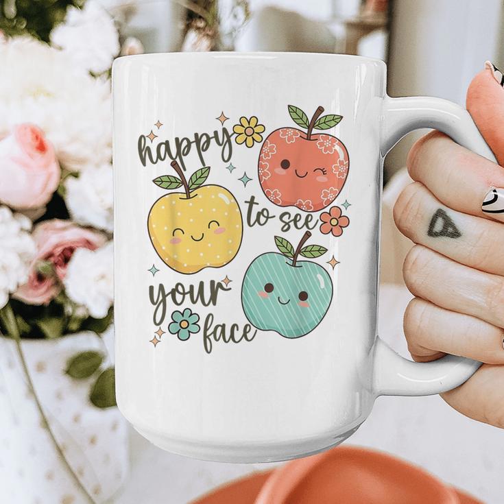 Happy To See Your Face Teacher Apple Graphic Print Coffee Mug, funny design Happy To See Your Face Teacher Apple Graphic Print Coffee Mug, funny design