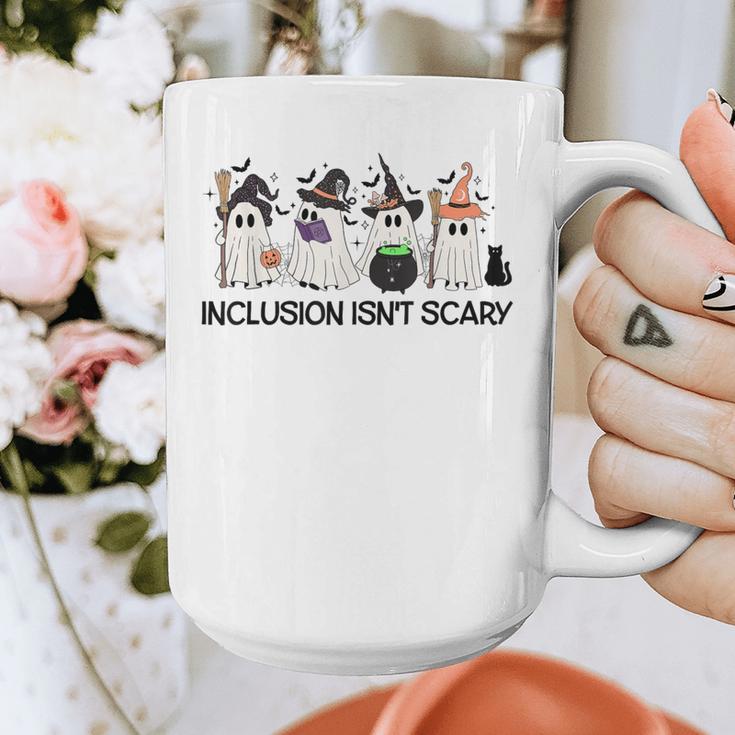 Inclusion Isn't Scary Boo Ghost Halloween Sped Teacher Graphic Print Coffee Mug, funny design Inclusion Isn't Scary Boo Ghost Halloween Sped Teacher Graphic Print Coffee Mug, funny design