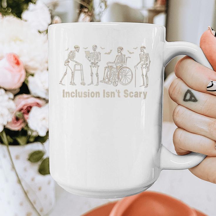 Inclusion Isn't Scary Skeleton Halloween Sped Teacher Premium Tri-Blend Graphic Print Coffee Mug, funny design