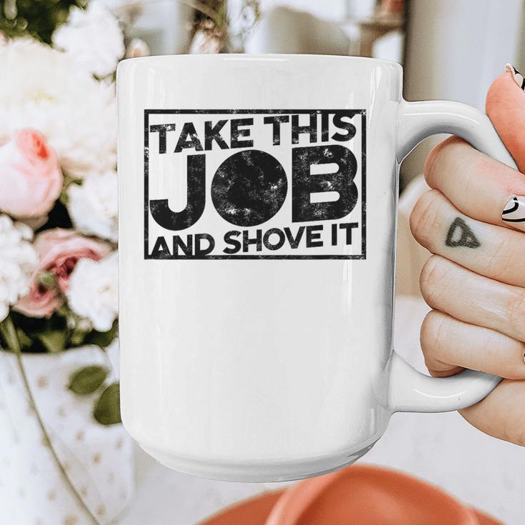 Take This Job And Shove It Teacher And Technician Work For Men Women Graphic Print Coffee Mug, funny design
