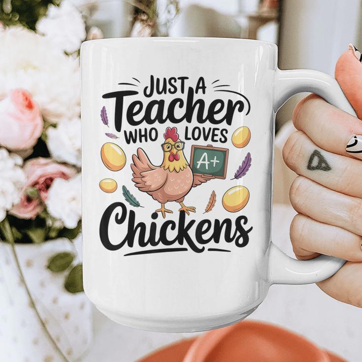 Just a Teacher Who Loves Chickens Chicken Farm Animal Lover Graphic Print Coffee Mug, funny design Just a Teacher Who Loves Chickens Chicken Farm Animal Lover Graphic Print Coffee Mug, funny design