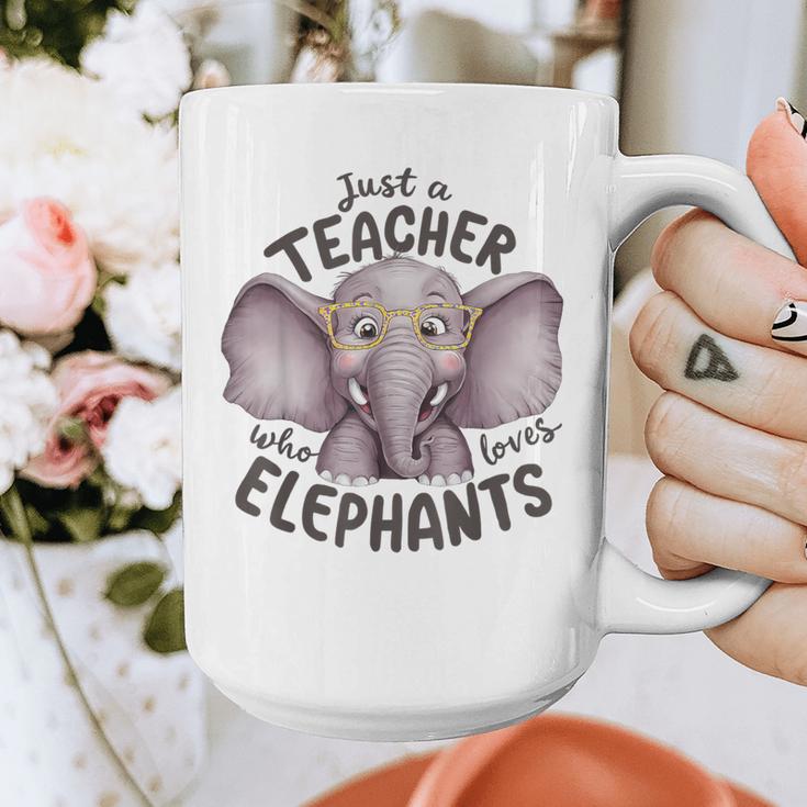 Just a Teacher Who Loves Elephants Elephant Lover Educator Graphic Print Coffee Mug, funny design Just a Teacher Who Loves Elephants Elephant Lover Educator Graphic Print Coffee Mug, funny design
