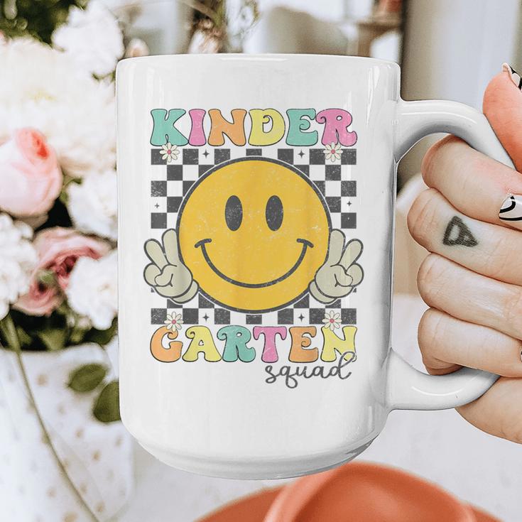 Kindergarten Squad Smile Face Teachers Kids Back To School Graphic Print Coffee Mug, funny design Kindergarten Squad Smile Face Teachers Kids Back To School Graphic Print Coffee Mug, funny design
