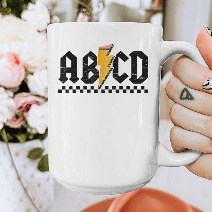 Lightning Pencil Rock'n Roll ABCD Teacher Back To School Kid Graphic Print Coffee Mug, funny design Lightning Pencil Rock'n Roll ABCD Teacher Back To School Kid Graphic Print Coffee Mug, funny design