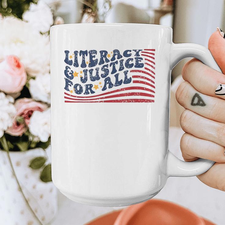 Literacy Justice For All Teacher Graphic Print Coffee Mug, funny design Literacy Justice For All Teacher Graphic Print Coffee Mug, funny design
