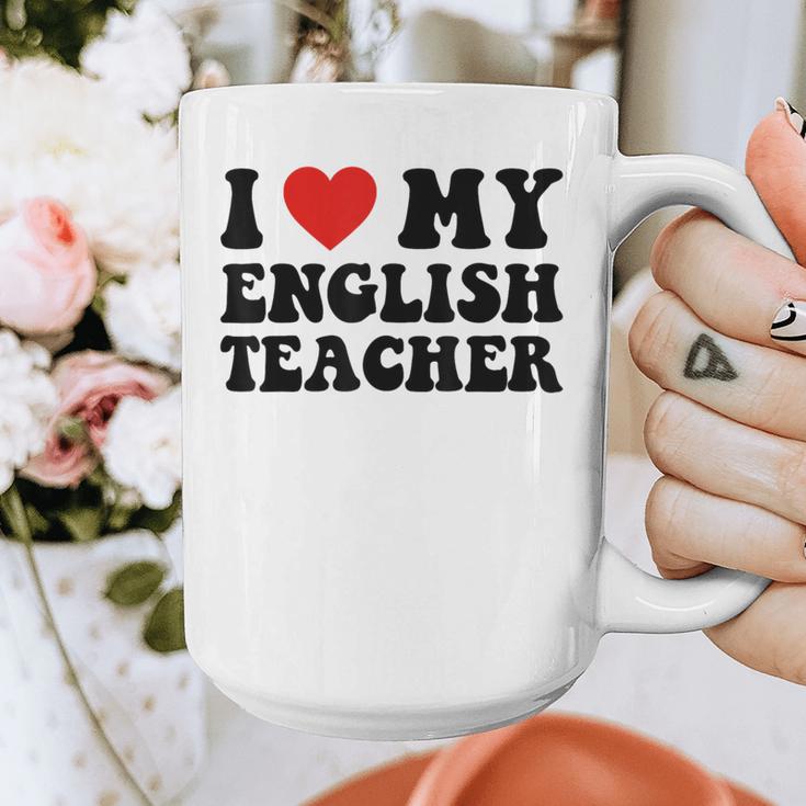 I Love My English Teacher Heart English Language Teachers For Men Women Kids Graphic Print Coffee Mug, English Teacher Gifts, funny design I Love My English Teacher Heart English Language Teachers For Men Women Kids Graphic Print Coffee Mug, English Teacher Gifts, funny design