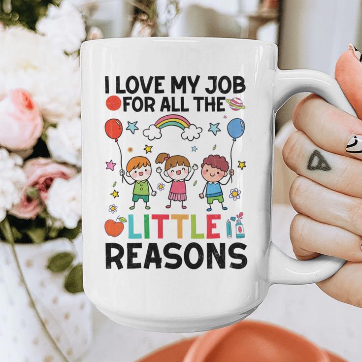 Love Job For Little Reasons Daycare Teacher Graphic Graphic Print Coffee Mug, funny design
