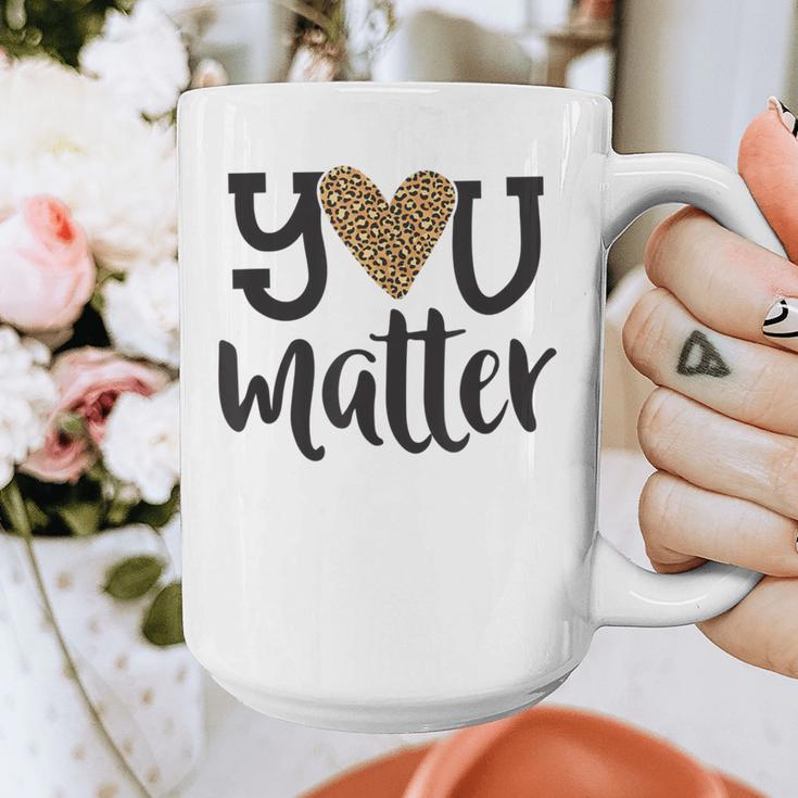 You Matter Leopard Print Teacher Kind Counselor Kindness Graphic Print Coffee Mug, funny design You Matter Leopard Print Teacher Kind Counselor Kindness Graphic Print Coffee Mug, funny design