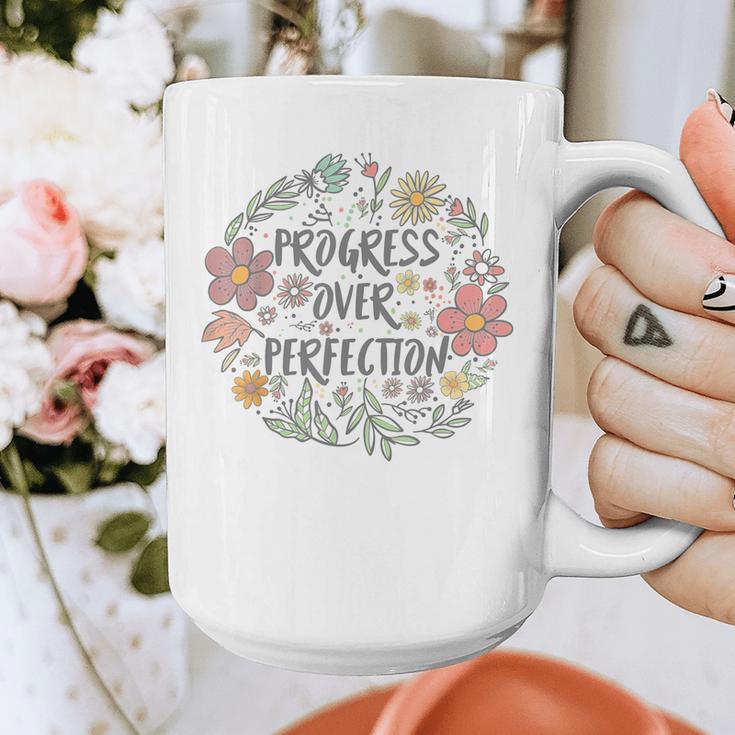 Motivational Progress Over Perfection Back To School Teacher Graphic Print Coffee Mug, funny design Motivational Progress Over Perfection Back To School Teacher Graphic Print Coffee Mug, funny design