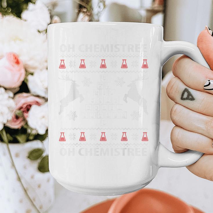 Oh Chemistree Ugly Christmas Sweater Science Student Teacher Graphic Print Coffee Mug, Science Teacher Gifts, funny design Oh Chemistree Ugly Christmas Sweater Science Student Teacher Graphic Print Coffee Mug, Science Teacher Gifts, funny design