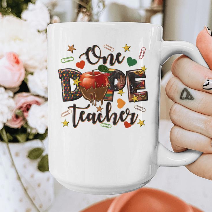 One Dope Teacher Graphic Print Coffee Mug, funny design One Dope Teacher Graphic Print Coffee Mug, funny design
