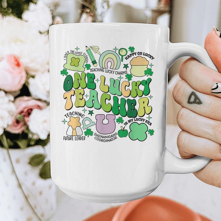 One Lucky Teacher St Patrick's Day Irish Teacher Lucky Era Graphic Print Coffee Mug, funny design One Lucky Teacher St Patrick's Day Irish Teacher Lucky Era Graphic Print Coffee Mug, funny design