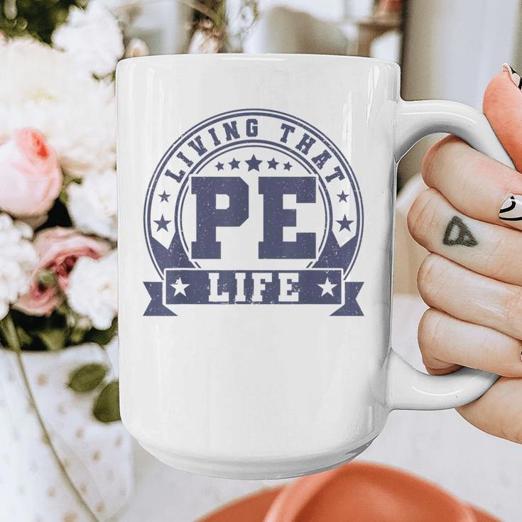 PE Teacher Living That PE Life Physical Education Teacher Graphic Print Coffee Mug, Pe Teacher Gifts, funny design PE Teacher Living That PE Life Physical Education Teacher Graphic Print Coffee Mug, Pe Teacher Gifts, funny design