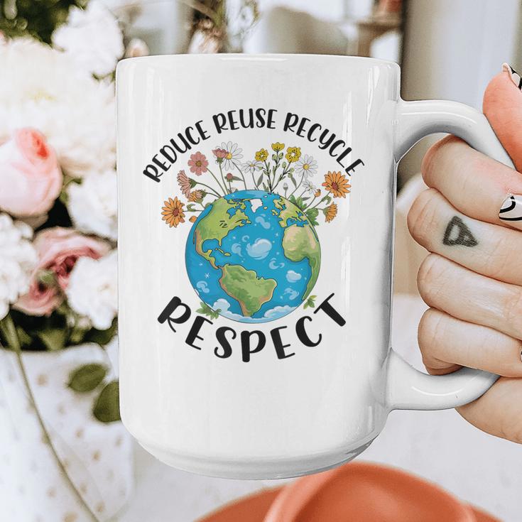 Reduce Reuse Recycle Respect Earth Day Teacher Girl Women Graphic Print Coffee Mug, funny design Reduce Reuse Recycle Respect Earth Day Teacher Girl Women Graphic Print Coffee Mug, funny design