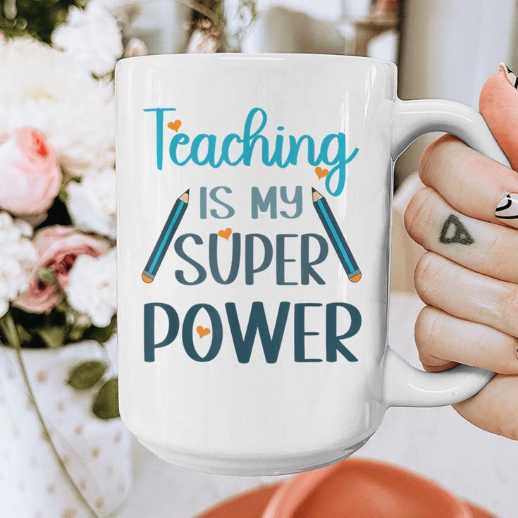 Retro Groovy Teaching Is My Super Power Teacher's Present Men Women Graphic Print Coffee Mug, funny design Retro Groovy Teaching Is My Super Power Teacher's Present Men Women Graphic Print Coffee Mug, funny design