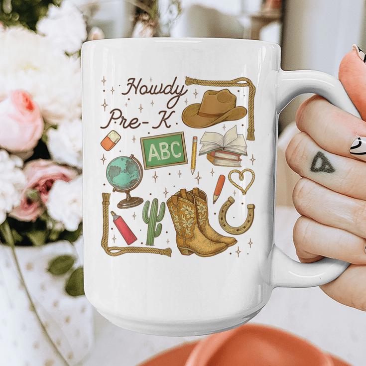 Retro Howdy Pre-K Back To School Western Teacher Graphic Print Coffee Mug, funny design Retro Howdy Pre-K Back To School Western Teacher Graphic Print Coffee Mug, funny design