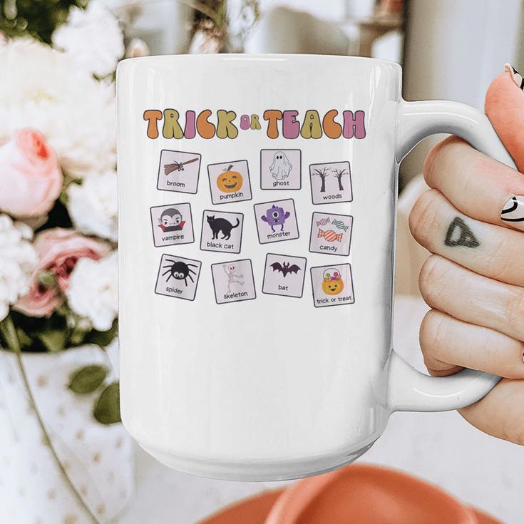 Retro Trick Or Treat Halloween Special Education Teacher Graphic Print Coffee Mug, funny design Retro Trick Or Treat Halloween Special Education Teacher Graphic Print Coffee Mug, funny design