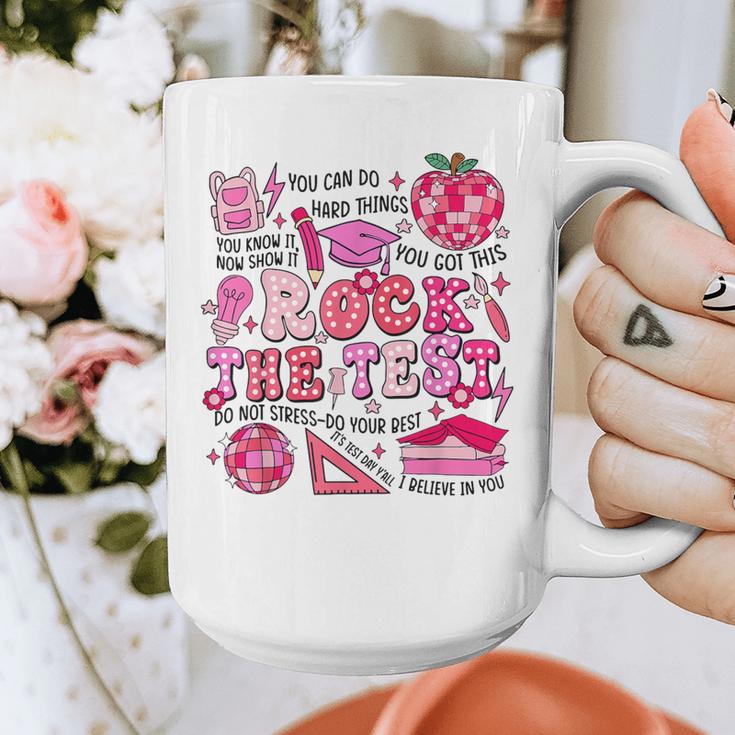 Rock The Test Testing Day Don't Stress Do Your Best Teacher For Men Women Girls Kids Graphic Print Coffee Mug, funny design Rock The Test Testing Day Don't Stress Do Your Best Teacher For Men Women Girls Kids Graphic Print Coffee Mug, funny design