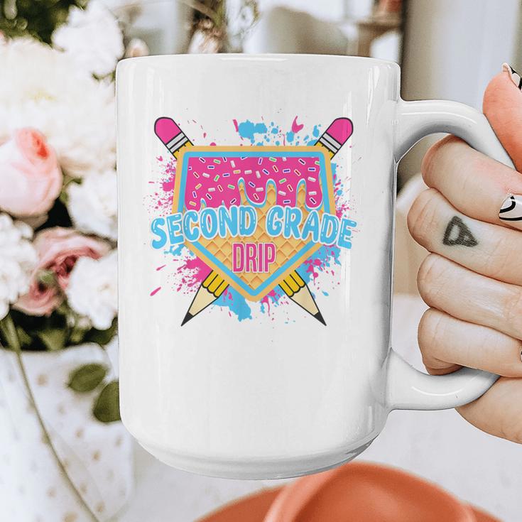 Second Grade Drip Ice Cream Home Plate Baseball Teachers Kid Graphic Print Coffee Mug, funny design Second Grade Drip Ice Cream Home Plate Baseball Teachers Kid Graphic Print Coffee Mug, funny design