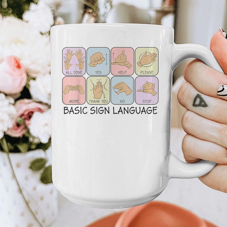 Basic Sign Language Speech Pathology Aac Sped Teacher Graphic Print Coffee Mug, funny design Basic Sign Language Speech Pathology Aac Sped Teacher Graphic Print Coffee Mug, funny design