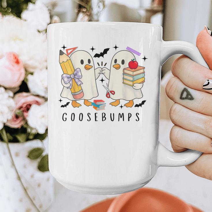 Silly Goose Spooky Teacher Halloween Cute Goosebumps Graphic Print Coffee Mug, funny design Silly Goose Spooky Teacher Halloween Cute Goosebumps Graphic Print Coffee Mug, funny design