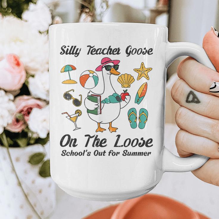 Silly Teacher Goose On The Loose School Out Summer Women Men Graphic Print Coffee Mug, funny design Silly Teacher Goose On The Loose School Out Summer Women Men Graphic Print Coffee Mug, funny design