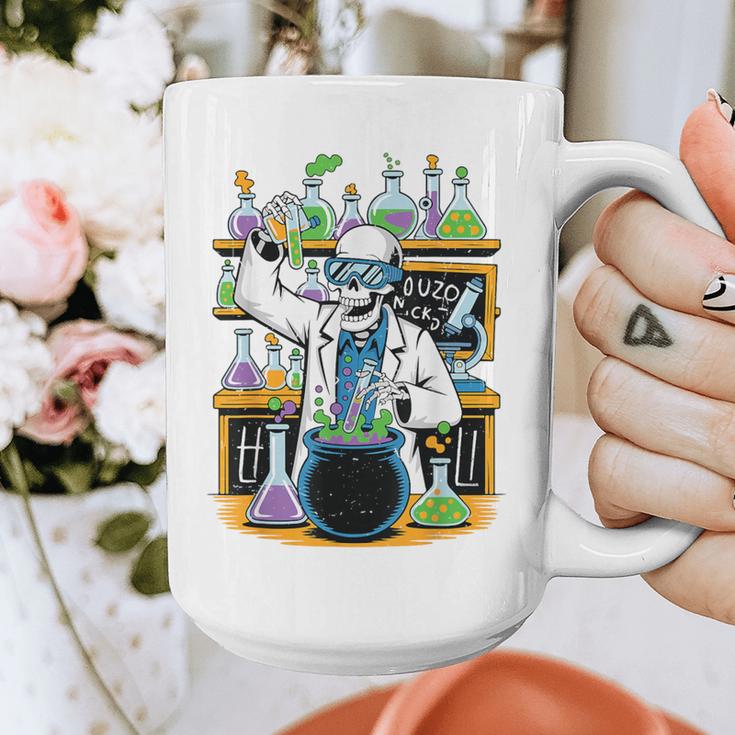 Skeleton Mad Scientist Halloween Costume Science Teacher Graphic Print Coffee Mug, Science Teacher Gifts, funny design Skeleton Mad Scientist Halloween Costume Science Teacher Graphic Print Coffee Mug, Science Teacher Gifts, funny design