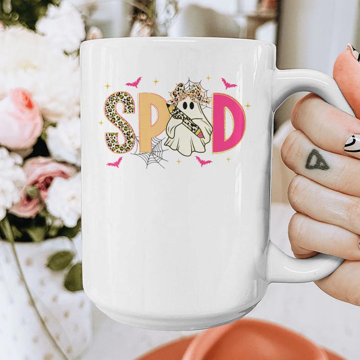 Sped Teacher Halloween Ghost Special Education Preppy Fall Graphic Print Coffee Mug, funny design Sped Teacher Halloween Ghost Special Education Preppy Fall Graphic Print Coffee Mug, funny design