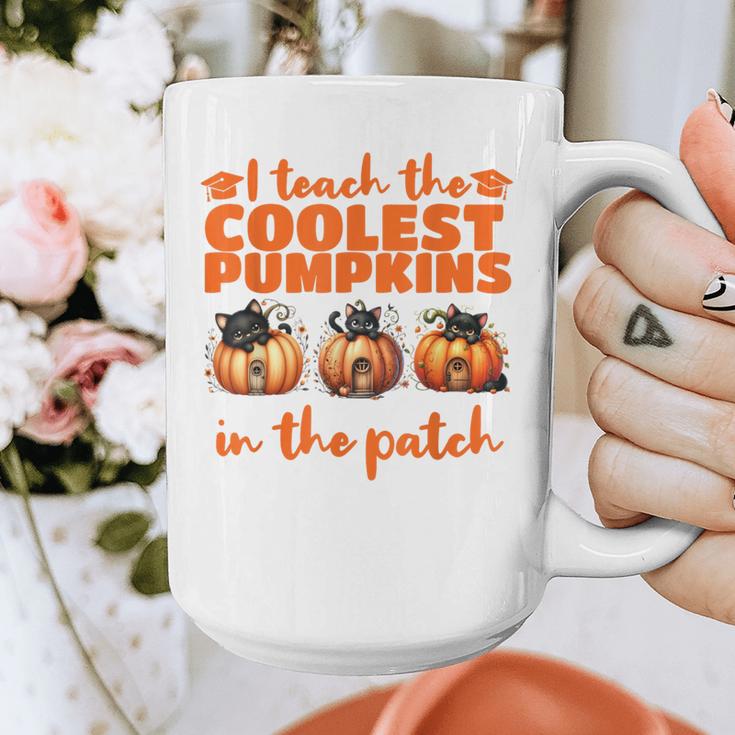 I Teach The Cutest Pumpkins Halloween Teacher Cat Lover Graphic Print Coffee Mug, funny design I Teach The Cutest Pumpkins Halloween Teacher Cat Lover Graphic Print Coffee Mug, funny design