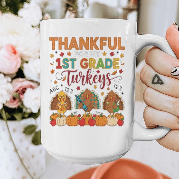 Teach Thanksgiving Teacher Thankful For My 1st Grade Turkeys Graphic Print Coffee Mug, funny design Teach Thanksgiving Teacher Thankful For My 1st Grade Turkeys Graphic Print Coffee Mug, funny design