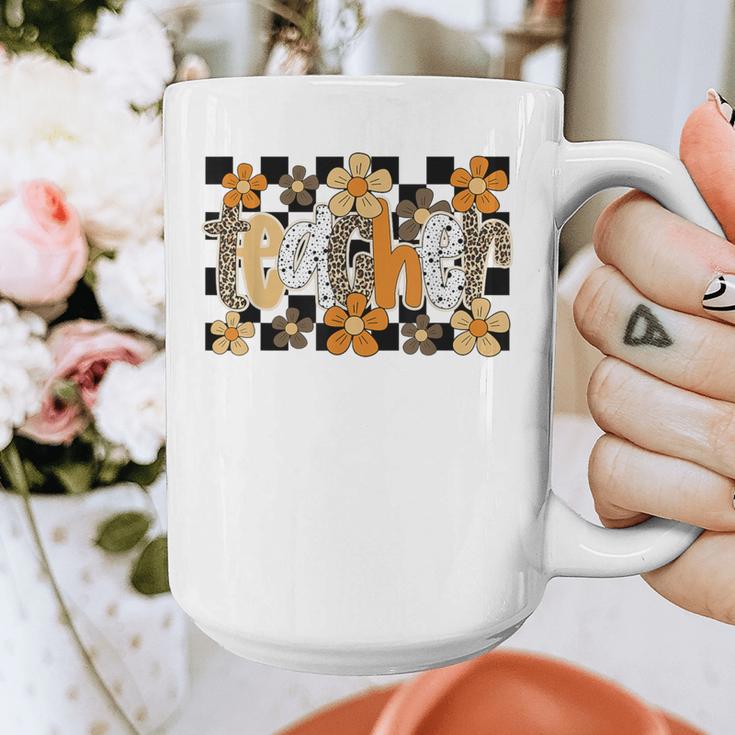 Teacher Appreciation Boho Floral Leopard Checkered Graphic Print Coffee Mug, funny design Teacher Appreciation Boho Floral Leopard Checkered Graphic Print Coffee Mug, funny design