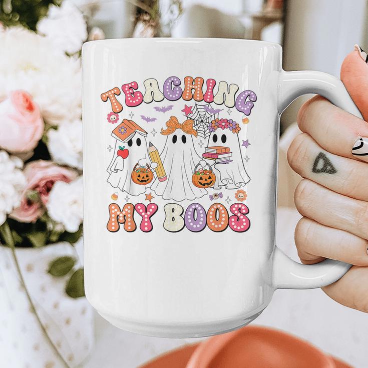 Teaching My Boos Cute Spooky Ghost Teacher Halloween Women Graphic Print Coffee Mug, funny design Teaching My Boos Cute Spooky Ghost Teacher Halloween Women Graphic Print Coffee Mug, funny design