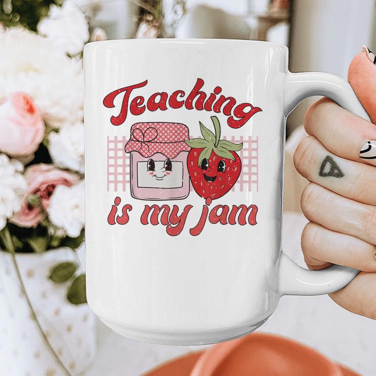 Teaching Is My Jam Cute Strawberry For Women Teachers Graphic Print Coffee Mug, funny design Teaching Is My Jam Cute Strawberry For Women Teachers Graphic Print Coffee Mug, funny design