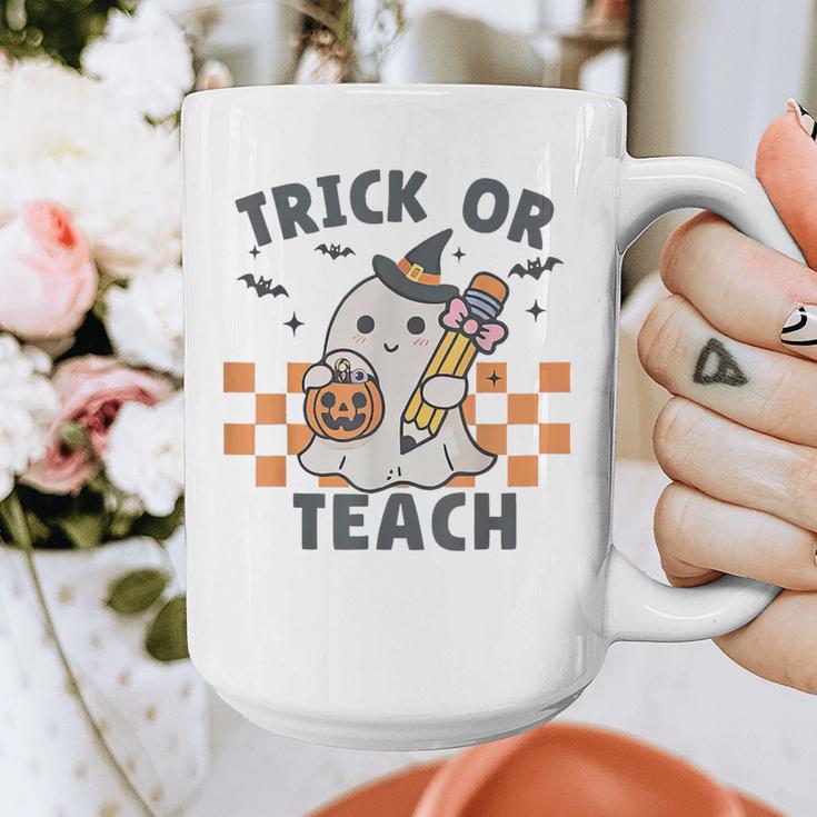 Trick Or Teach Teacher Graphic Print Coffee Mug, funny design Trick Or Teach Teacher Graphic Print Coffee Mug, funny design