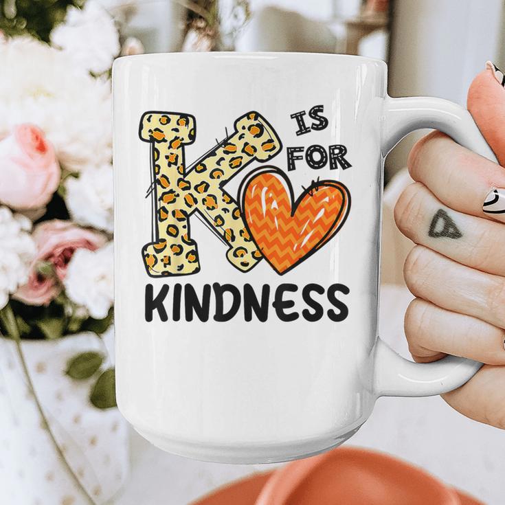 Unity Day K Is For Kindness Anti Bullying Orange Teacher Men Women Kids Graphic Print Coffee Mug, funny design