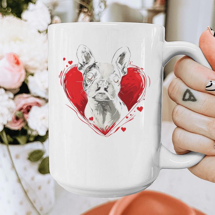 Valentine's Day Boston Terrier Dog Graphic Print Coffee Mug, funny design